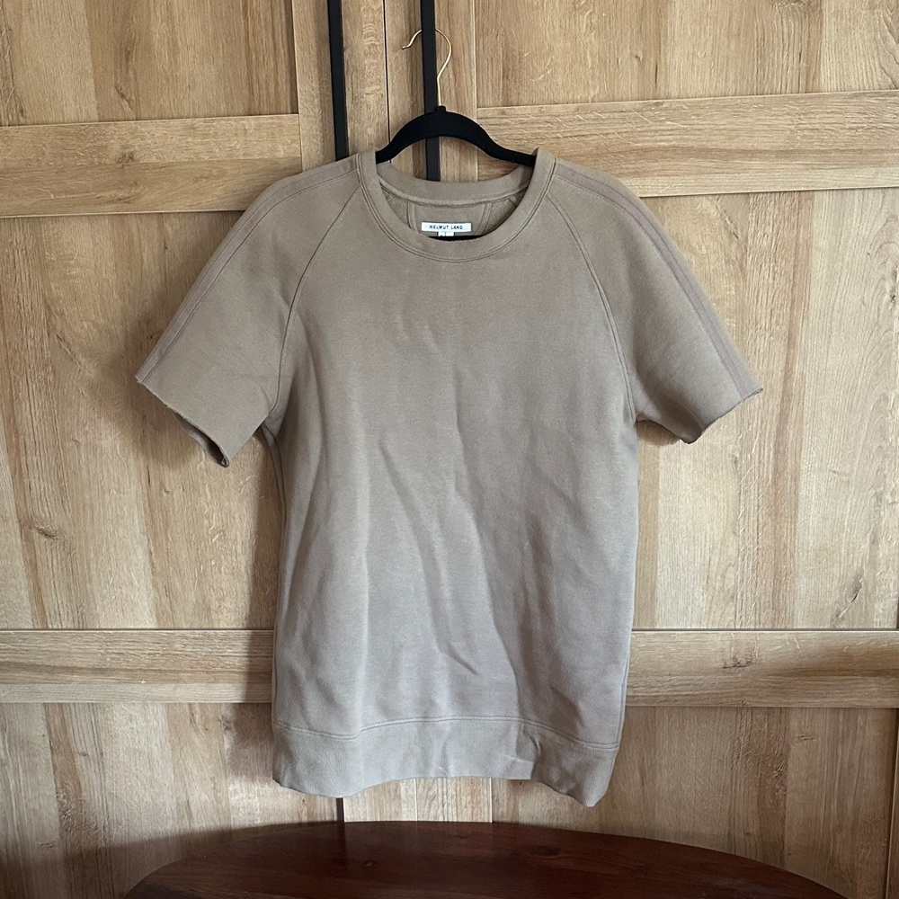 Thick Tan Helmet Lang Short Sleeve Sweatshirt